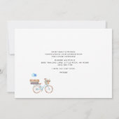 移動上の新しい住所の水の色の自転車の移動 案内状 (裏面)