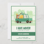 移動中にグリーンカーを移動した 案内状 (正面)