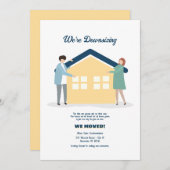 移動中のお知らせを縮小する 招待状 (正面/裏面)