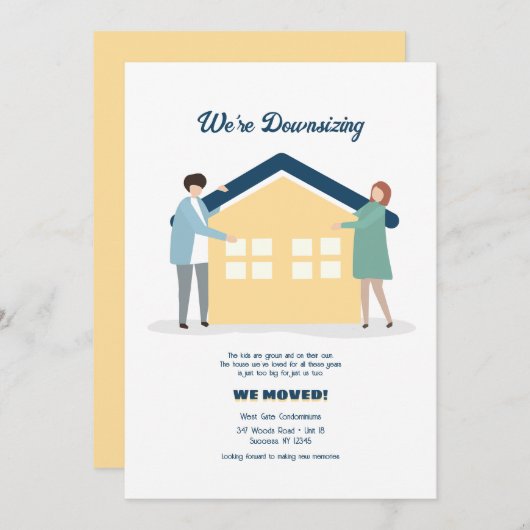 移動中のお知らせを縮小する 招待状 (正面/裏面)