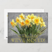 移動中のお知らせフローラ黄色の水仙 ポストカード (正面/裏面)