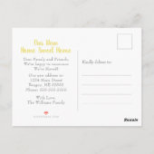 移動中のお知らせフローラ黄色の水仙 ポストカード (裏面)