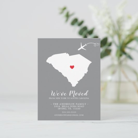 移動中のお知らせ州サウスカロライナのポストカード 案内ポストカード (スタンド正面)