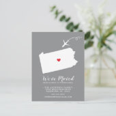 移動中のお知らせ州ペンシルバニアポストカード ポストカード (スタンド正面)