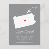 移動中のお知らせ州ペンシルバニアポストカード ポストカード (正面)