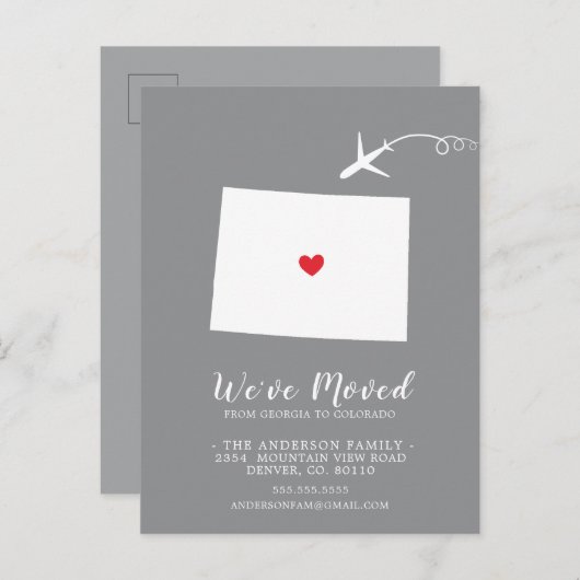 移動中のお知らせ州COLORADOポストカード 案内ポストカード (正面/裏面)