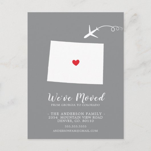 移動中のお知らせ州COLORADOポストカード 案内ポストカード (正面)
