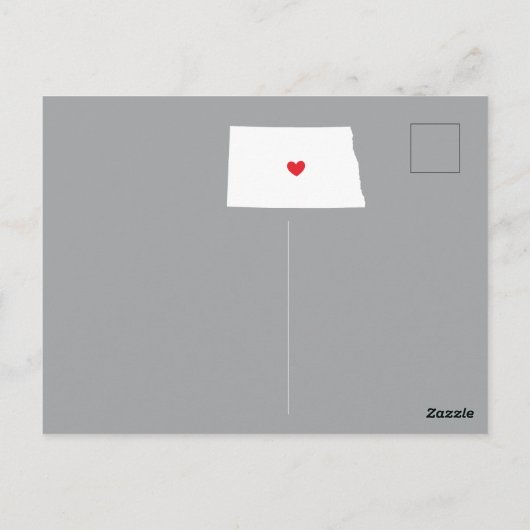 移動中のお知らせ州NORTH DAKOTAポストカード ポストカード (裏面)