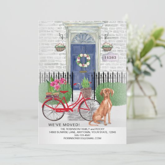 移動中のビズラドッグ自転車ドアドレス  案内状 (スタンド正面)