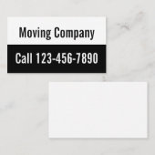 移動中の企業の白黒プロモーション 名刺 (正面/裏面)