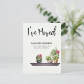 移動中の告知ポットプラントを移動した 案内ポストカード (スタンド正面)