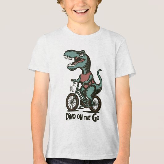 移動中の恐竜 トライブレンドTシャツ (正面)