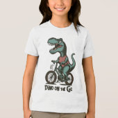 移動中の恐竜 トライブレンドTシャツ (正面)