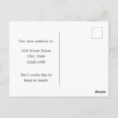 移動中の発表ペンシルバニア州の手荒いグロース ポストカード (裏面)