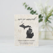 移動中の発表、ミシガン州州 インビテーションポストカード (スタンド正面)