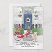 移動中の車室コッカプー自転車ドア新しいホーム  案内状 (正面)