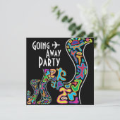 移動中の遠くにパーティの招待状カード 招待状 (スタンド正面)