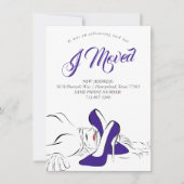 移動中は疲れ果てている | おもしろいパープルディーバ新しいアドレス 案内状 (正面)