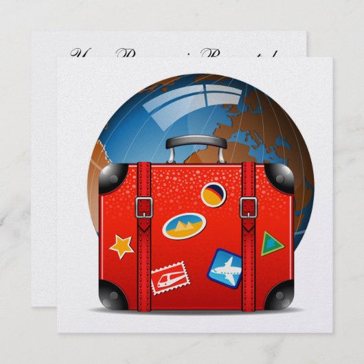 移動中…退職… 招待状 (正面/裏面)