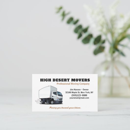 移動会社トラック引越し業者サービス 名刺 (スタンド正面)