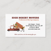 移動会社トラック引越し業者サービス 名刺 (正面)