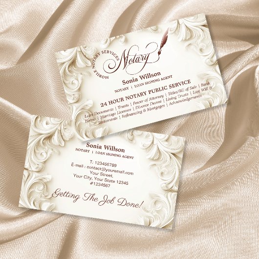 移動公証人エレガント公債署名業者 名刺