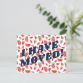 移動告知スイカカラフルフルーツおもしろい ポストカード (スタンド正面)