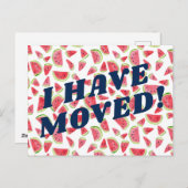 移動告知スイカカラフルフルーツおもしろい ポストカード (正面/裏面)