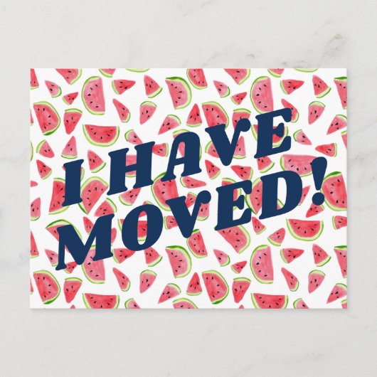 移動告知スイカカラフルフルーツおもしろい ポストカード (正面)