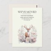 移動告知鹿〔雄ジカの〕枝角林 ポストカード (正面/裏面)