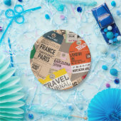 移動場所パターン ペーパープレート (パーティー)