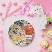 移動場所パターン ペーパープレート (パーティー)