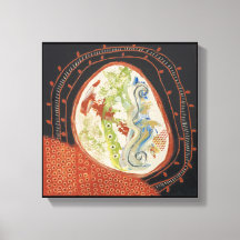 移動宇宙1キャンバス包まれたプリント