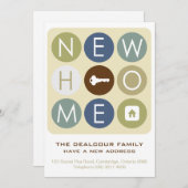 移動家の発表-レトロのタイポグラフィ 案内状 (正面/裏面)