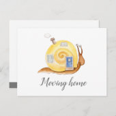 移動家の通告のかたつむりの家移動 案内ポストカード (正面/裏面)