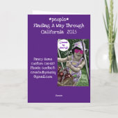 移動小さな女の子 カード (裏面)