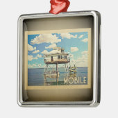 移動式アラバマのヴィンテージ旅行オーナメント メタルオーナメント (左)
