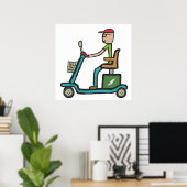 移動式スクーター ポスター (ホームオフィス)