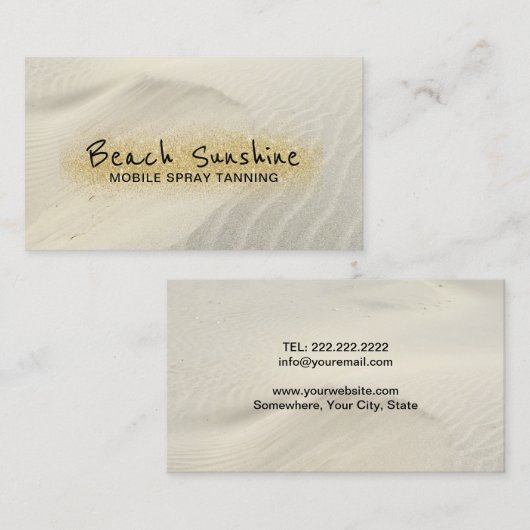 移動式スプレーの日焼けのビーチの日光のタンのサロン 名刺 (正面/裏面)