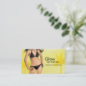 移動式スプレーの日焼けの名刺 名刺 (スタンド正面)