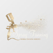 移動式スプレータンニンググリッターきらめく金ゴールド ウィンドウサイン (シート)