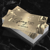 移動式スプレータンモダン金ゴールドエアブラシなめし 名刺