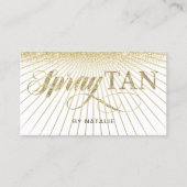 移動式スプレータンモダン金ゴールド線美しいサロン 名刺 (正面)