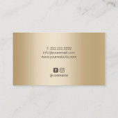 移動式スプレー日焼け黒モダン金ゴールドスパサロン 名刺 (裏面)