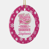 移動式トリマーのパーソナライズなオーナメントのギフト セラミックオーナメント (右)