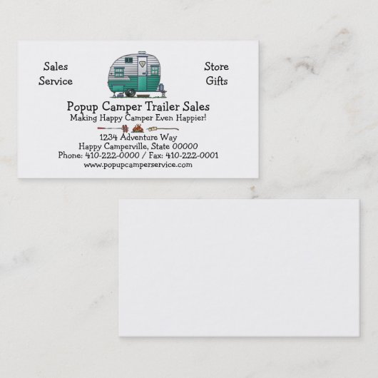 移動式偵察者のキャンピングカー 名刺 (正面/裏面)