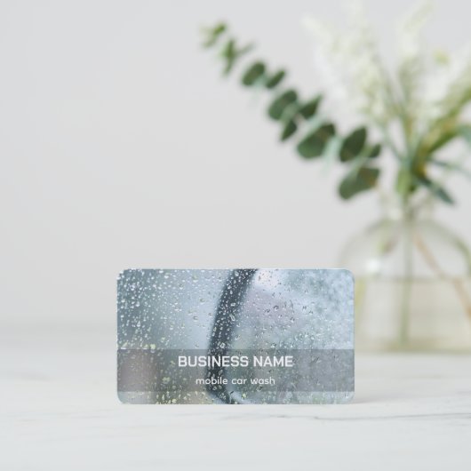 移動式洗車洗浄 名刺 (スタンド正面)