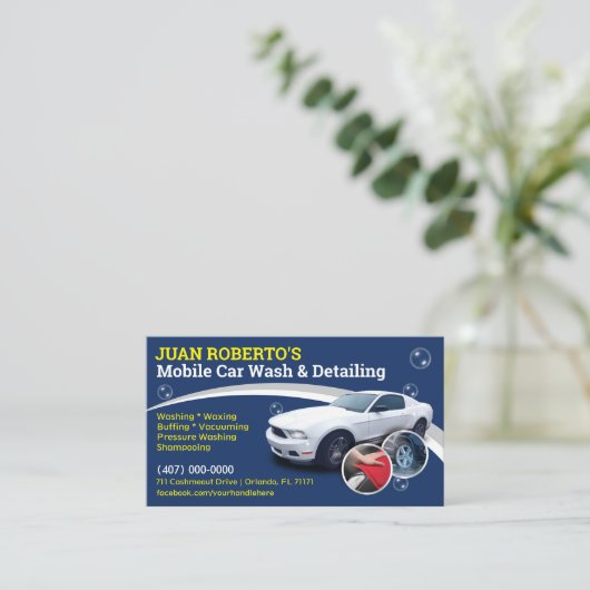 移動式洗車・詳細 – 圧力洗浄TEM 名刺 (スタンド正面)