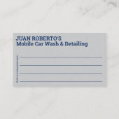 移動式洗車・詳細 – 圧力洗浄TEM 名刺 (裏面)