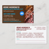 移動式自動車修理整備士2面 名刺 (正面/裏面)